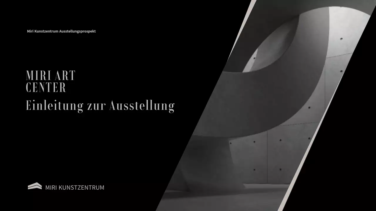 Eine Einführung in eine luxuriöse schwarz-beige Museumsausstellung