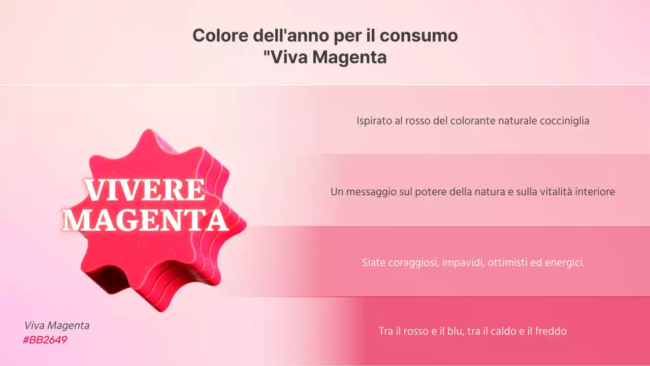 Una palette di colori geometrici per la tendenza rosa di quest'anno