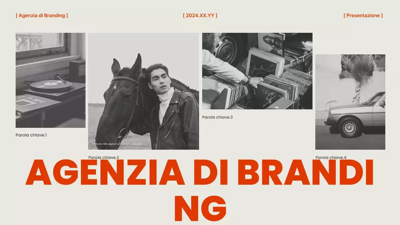 Un brief per un'agenzia di marca arancione e chic