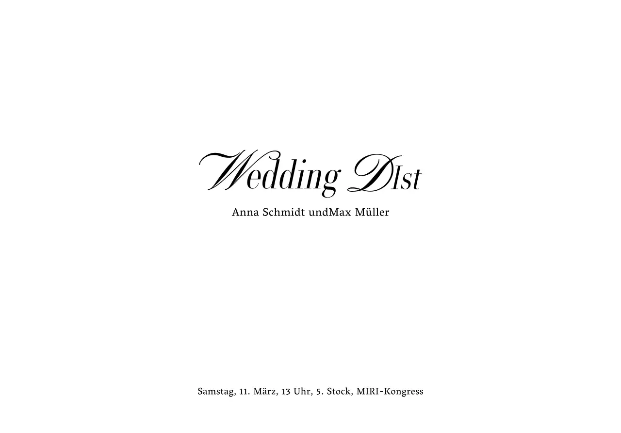 Ein Konzept für Hochzeitseinladungen mit einem Hauch von Klasse