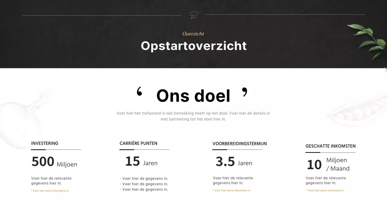 Ondernemingsplan voor een zwart lunchboxbedrijf in het Engels