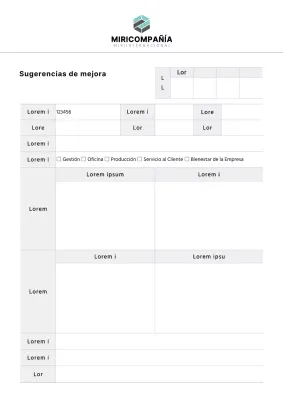 Plantilla simple de documentación de propuesta de mejora del logotipo de la empresa