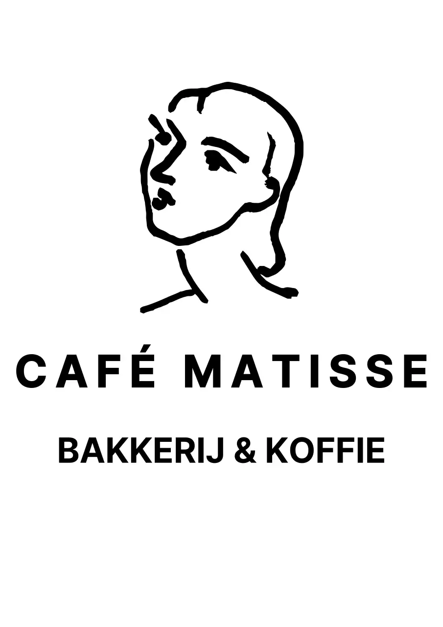 Het café logo in het meesterwerk schilderij
