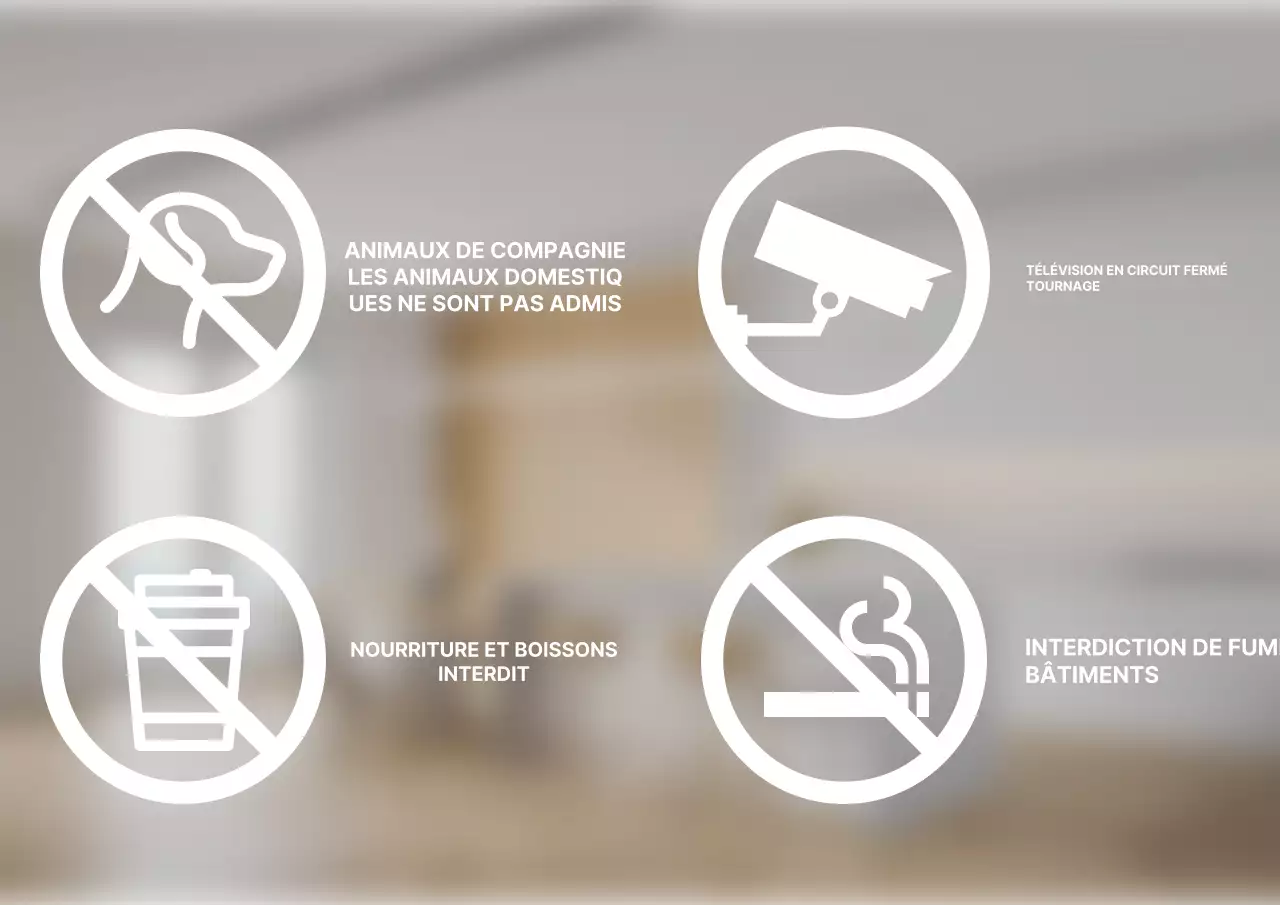 Pictogramme blanc simple Sticker de lettrage