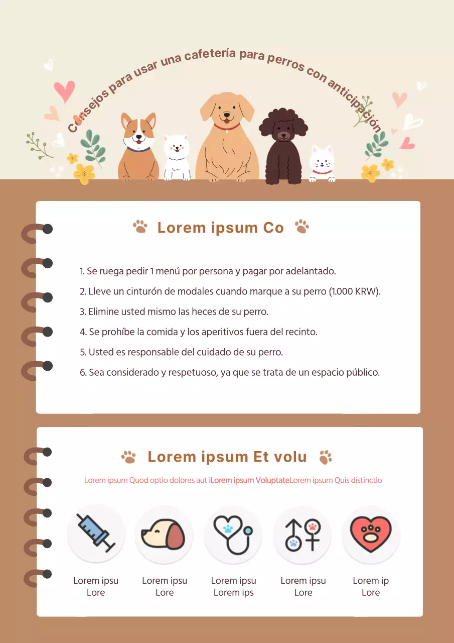 Cafeterías Brown Dog Cómo utilizarlas Guía del usuario