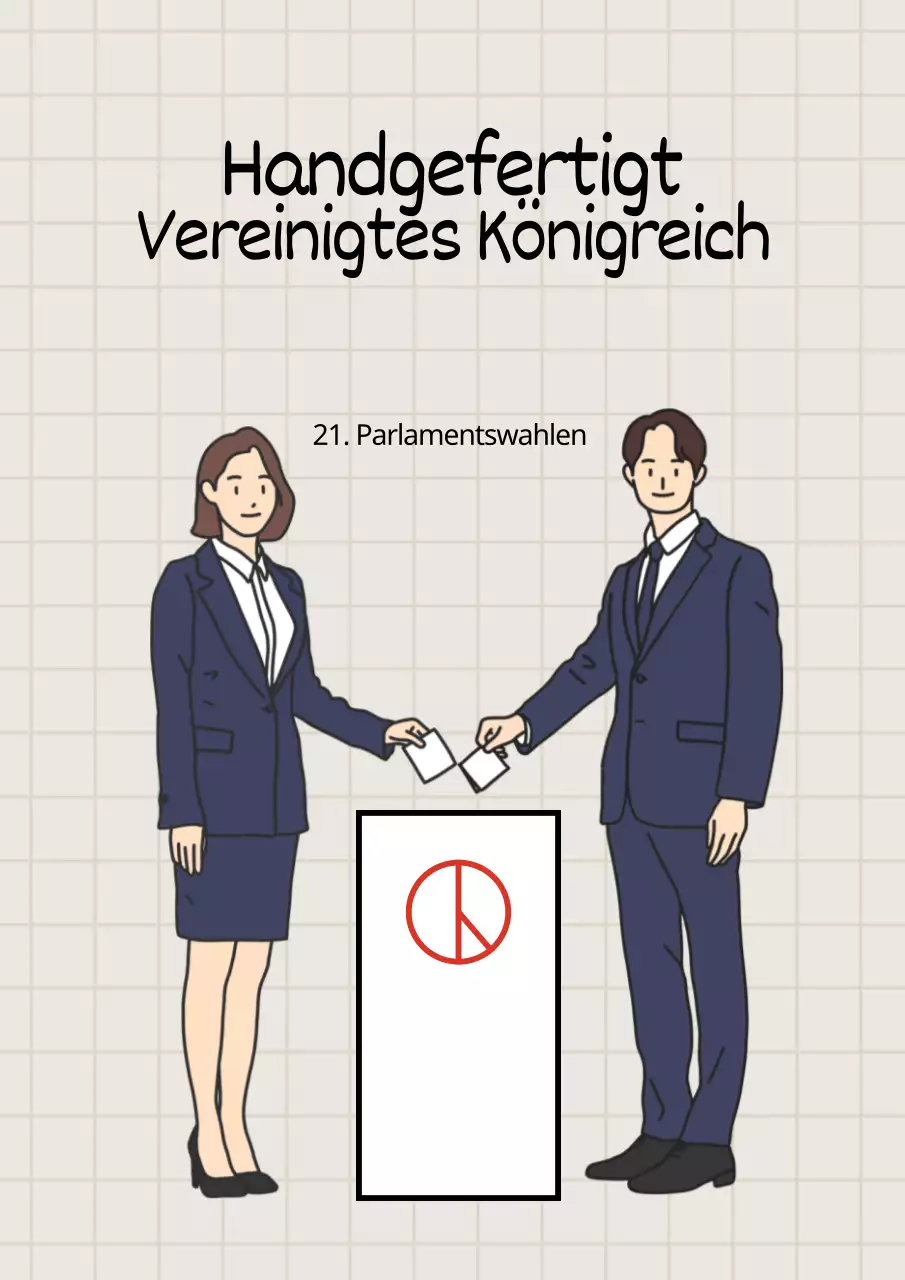 Eine einfache, elfenbeinfarbene Wahlwerbung mit einem einfachen Konzept