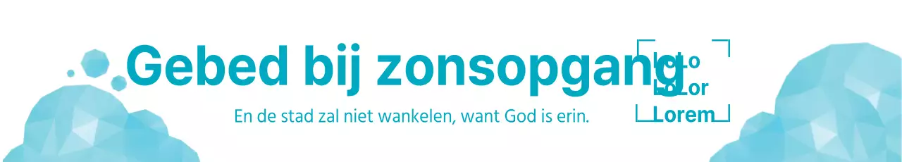 Gebed bij zonsopgang