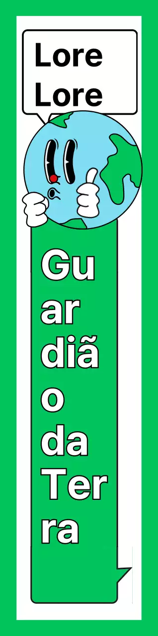 Promover uma campanha ambiental com uma bonita ilustração verde e branca da Terra