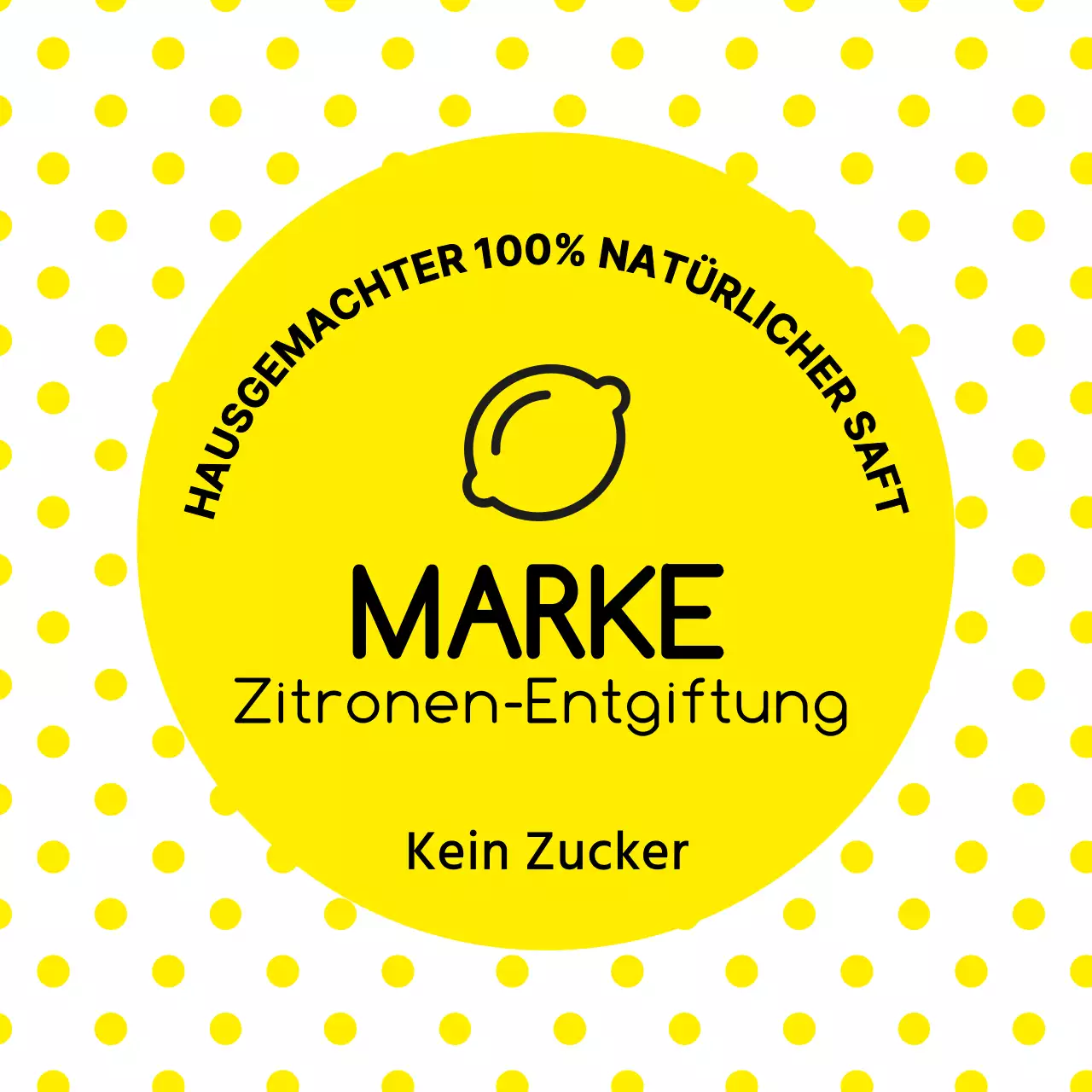 Etikett für Zitronensaft