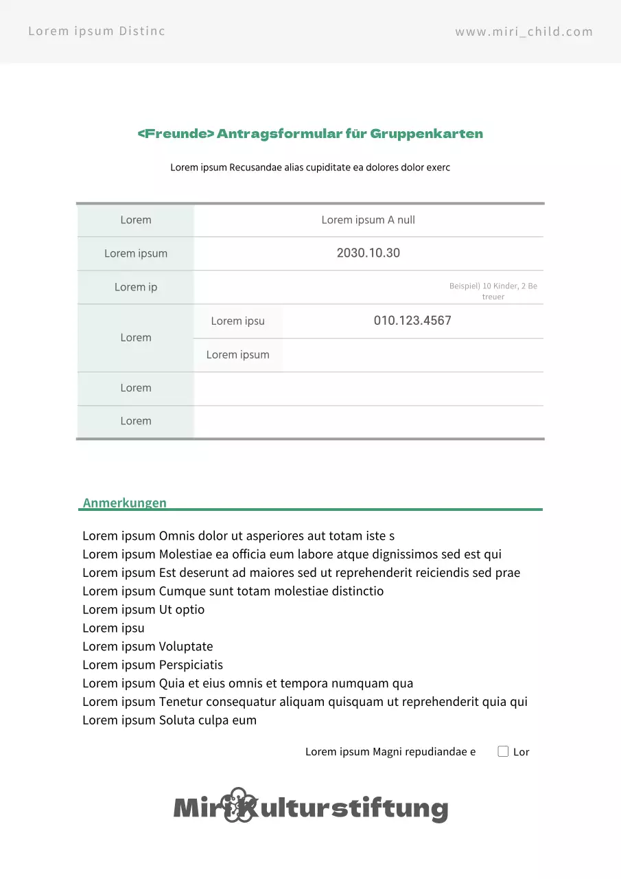 Grüner Einfacher Vertrag