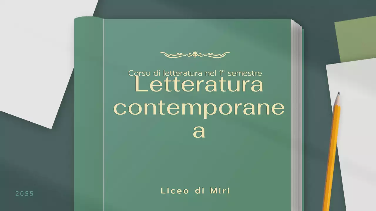 Atmosfera verde e rilassante Corso di letteratura moderna