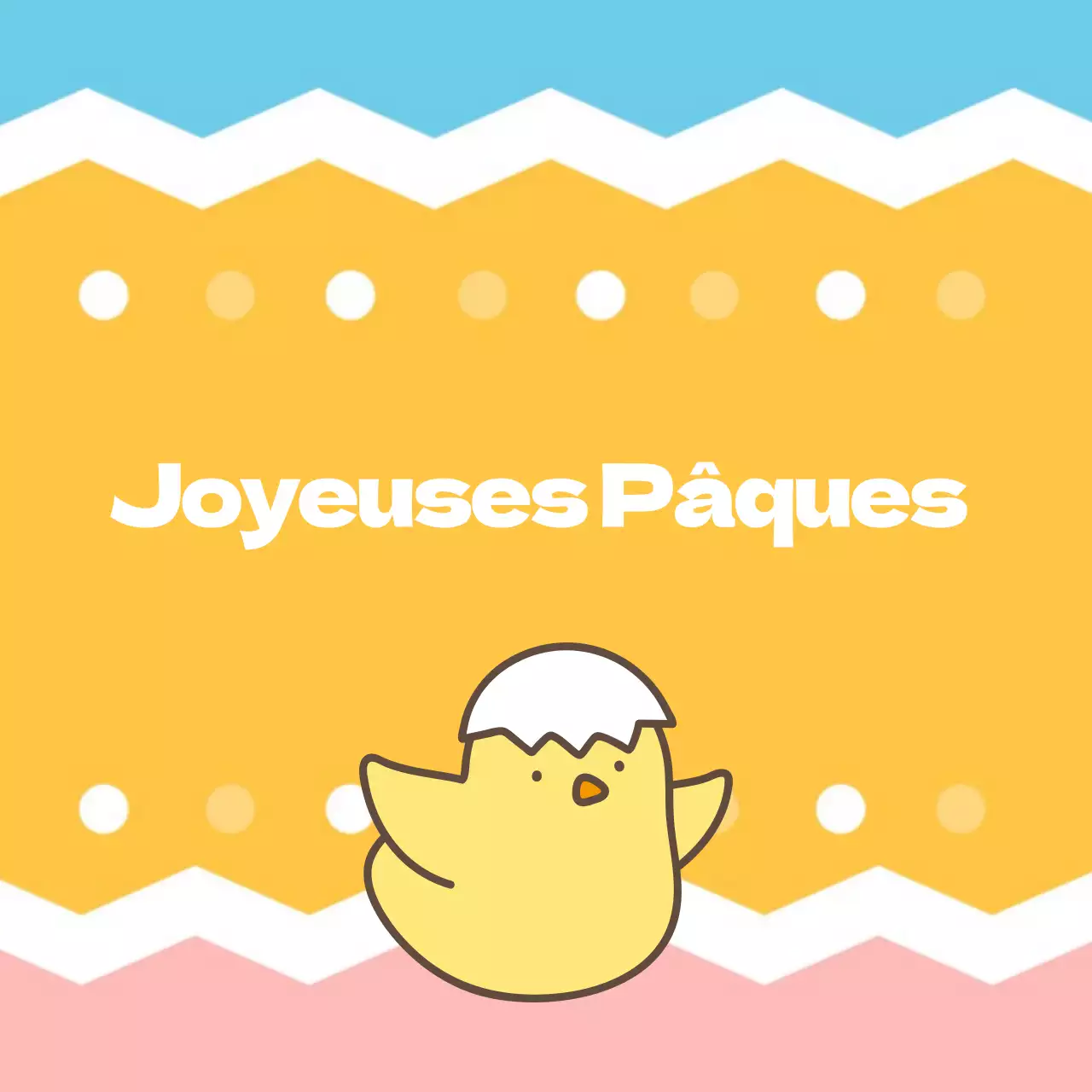 Modèle d'autocollants mignons pour l'église de Pâques