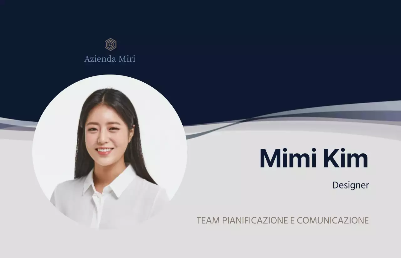 Un layout semplice in blu navy e grigio con un certificato di tempio.