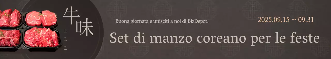 Mostra speciale del set di manzo coreano