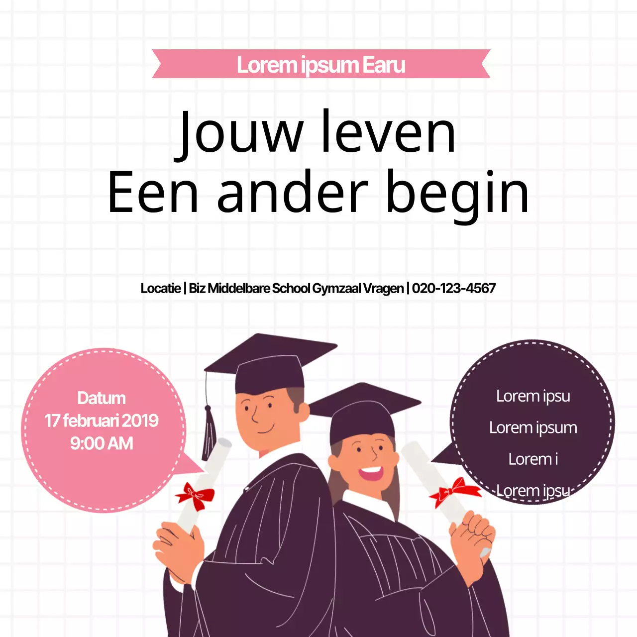 Gefeliciteerd met je afstuderen