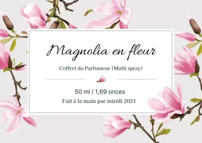 Étiquette de parfum vintage avec illustration grise