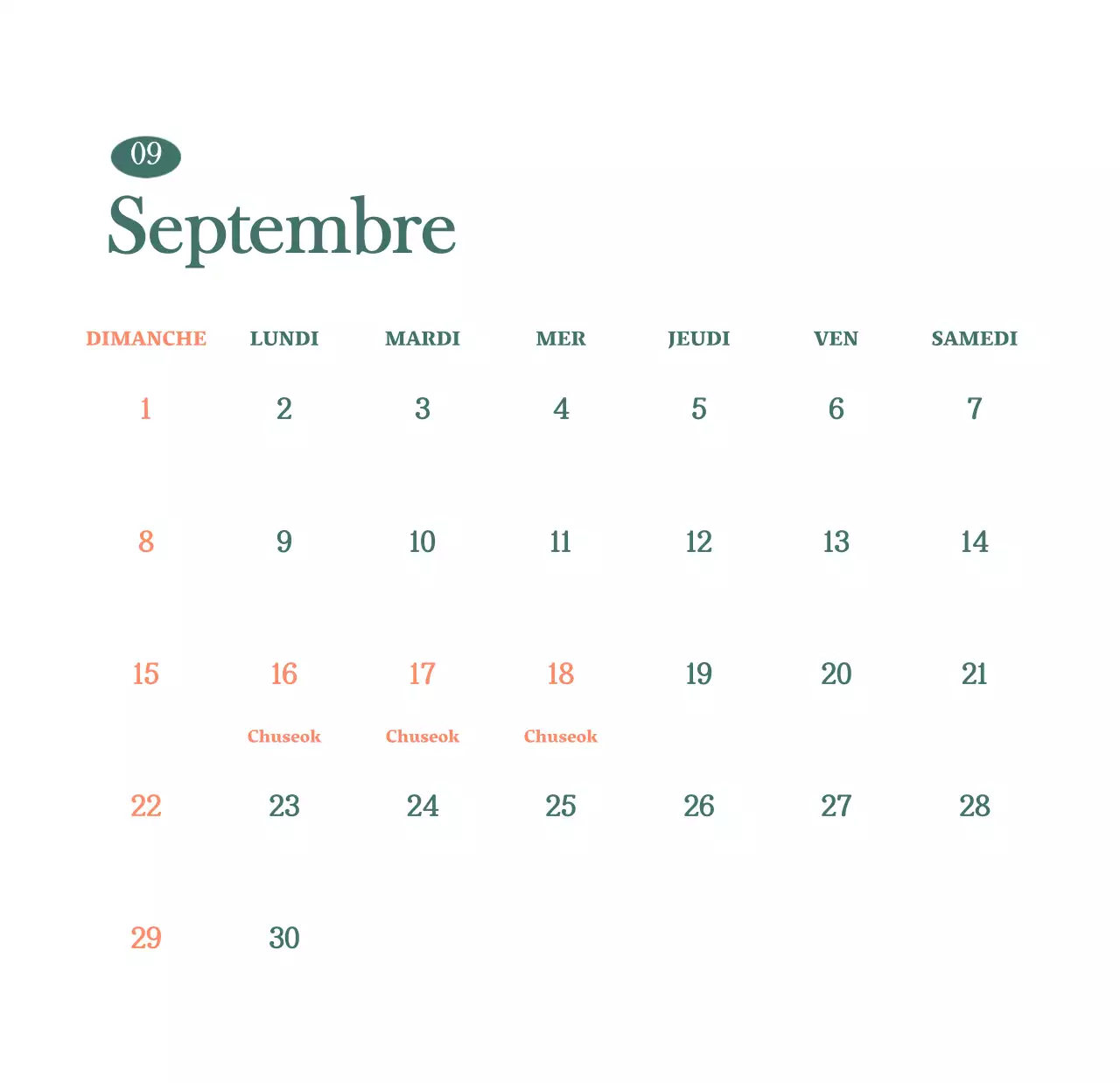 Calendrier des cafés avec recommandation de la boisson du mois