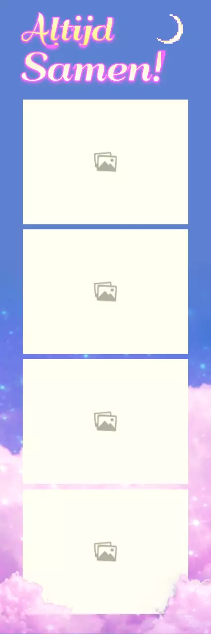 Paarse Dromerige Wolken Concept Foto Layout