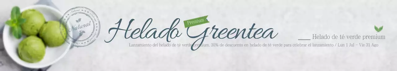 Helado de té verde