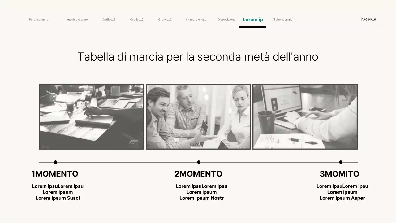 Semplice presentazione aziendale in beige