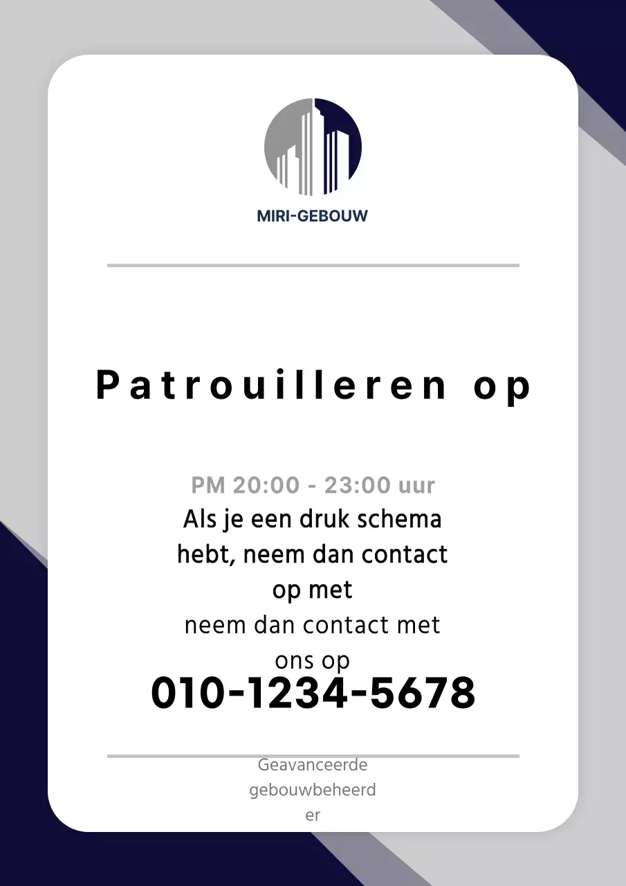Documentatie voor een eenvoudig patrouillebordgebouw