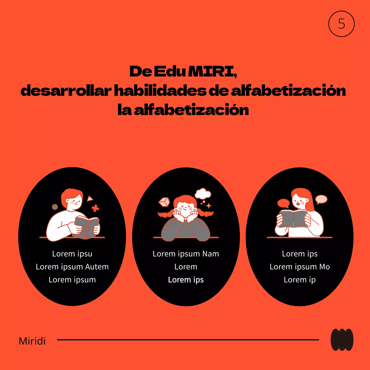 Una guía sencilla, naranja y roja, de información edu-escolar