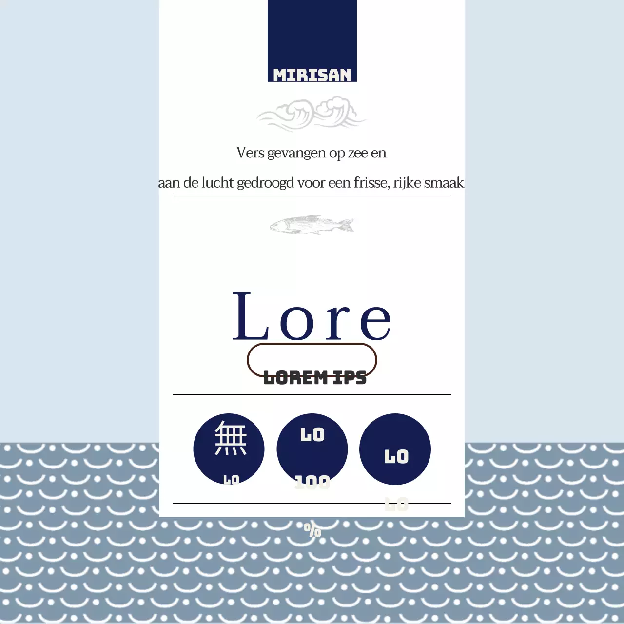 Ansjovis Gedroogde Vis Circle Sticker