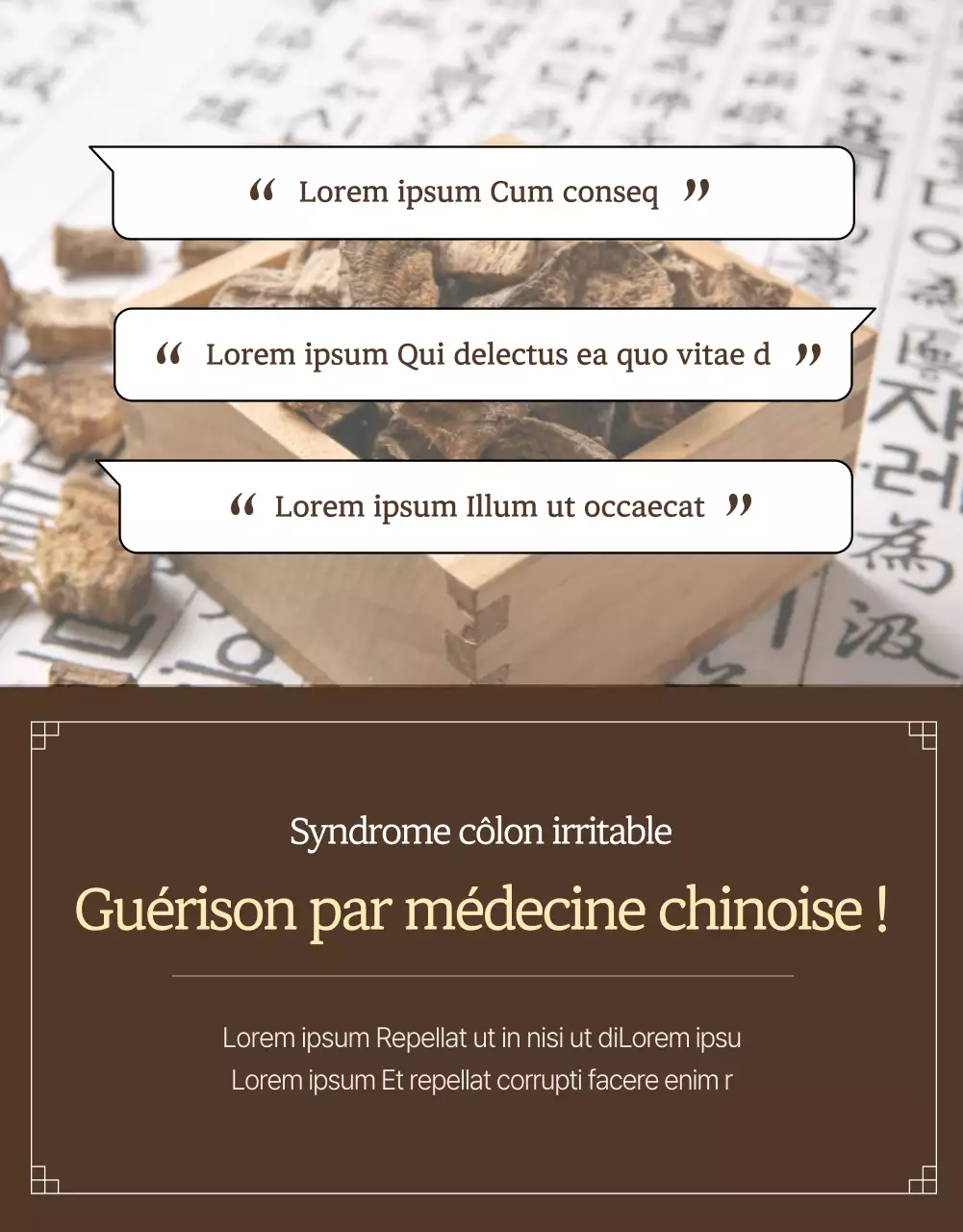 Traitement du syndrome de l'intestin irritable dans une clinique orientale de couleur brune en détail