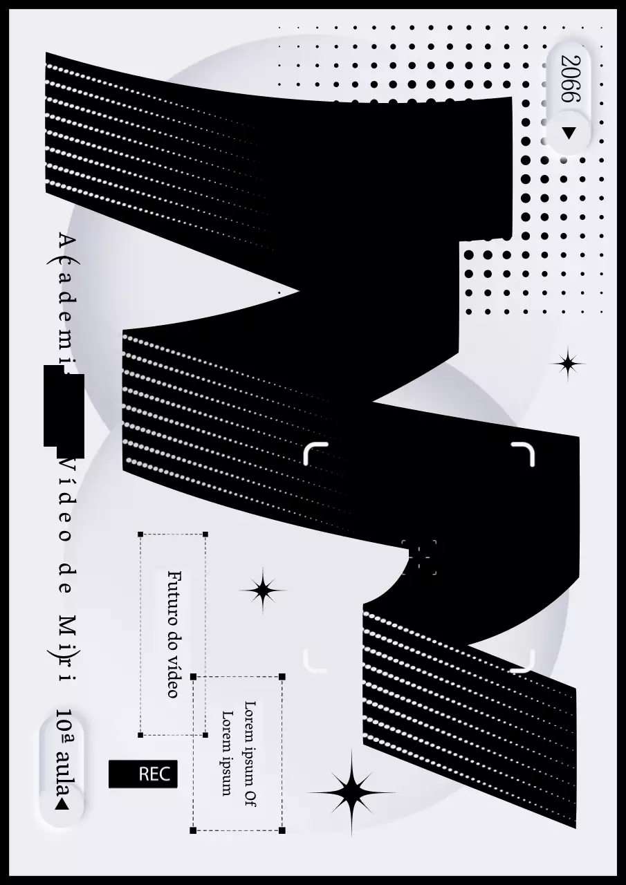 Conceito de filme abstrato a preto e branco para promover a academia