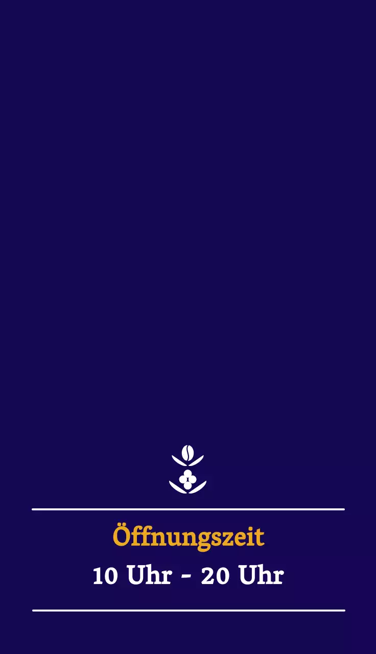 Elegantes Café-Design mit weiß-gelbem, bohnenförmigem Symbol-Logo