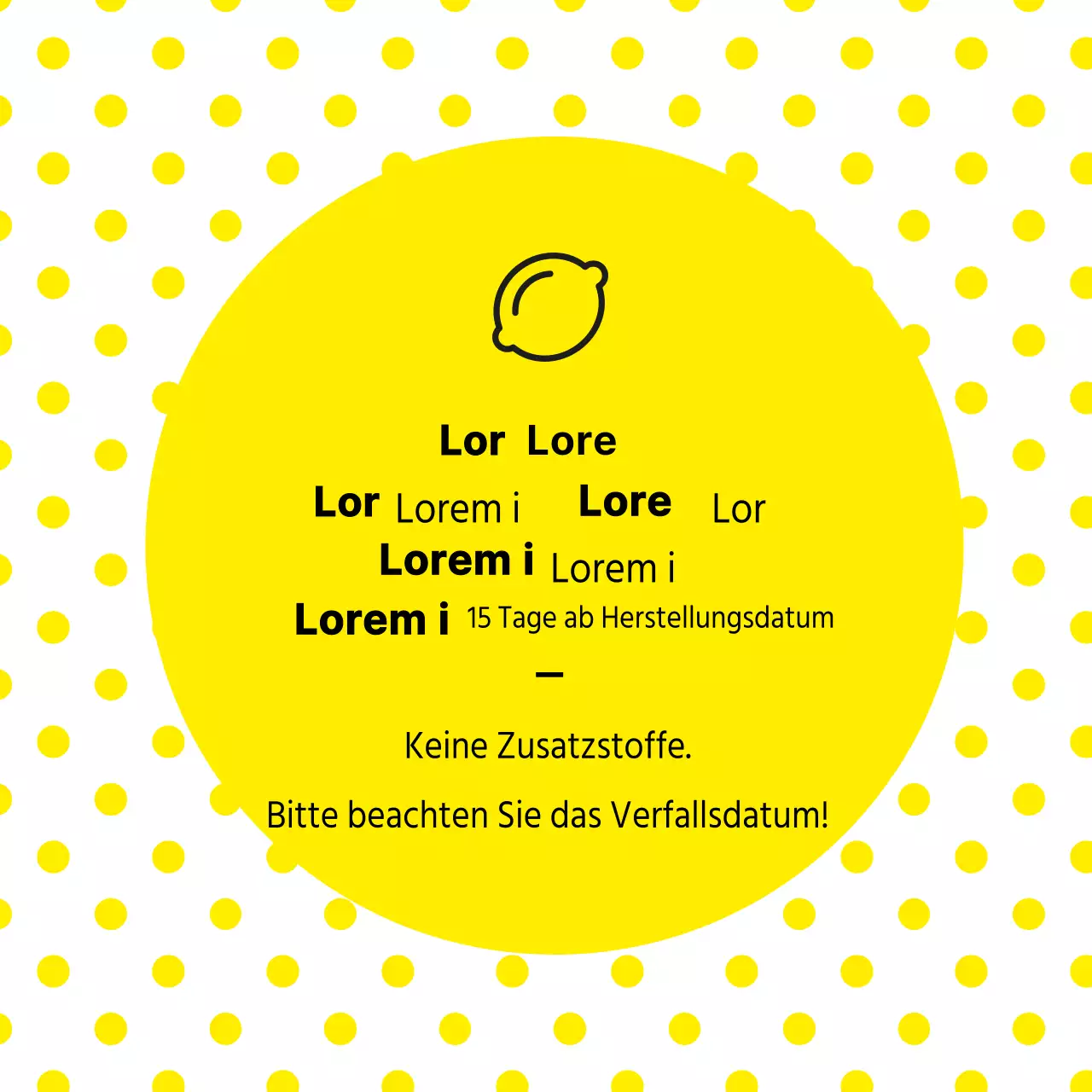 Zutatenliste für Zitronensaft