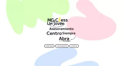 Una clase de asesoramiento en el campus con un colorido concepto tipográfico