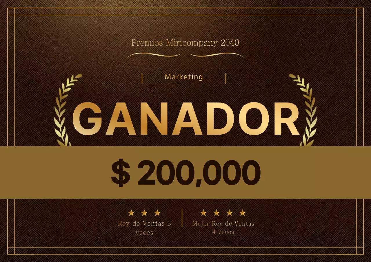 Oro Lujoso Premio Concepto Diseño de cartón pluma