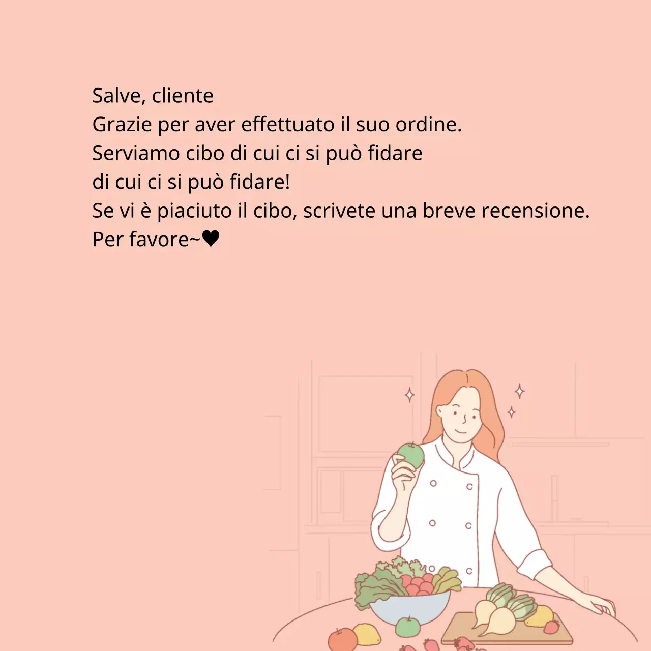 Messaggi di ringraziamento per la consegna