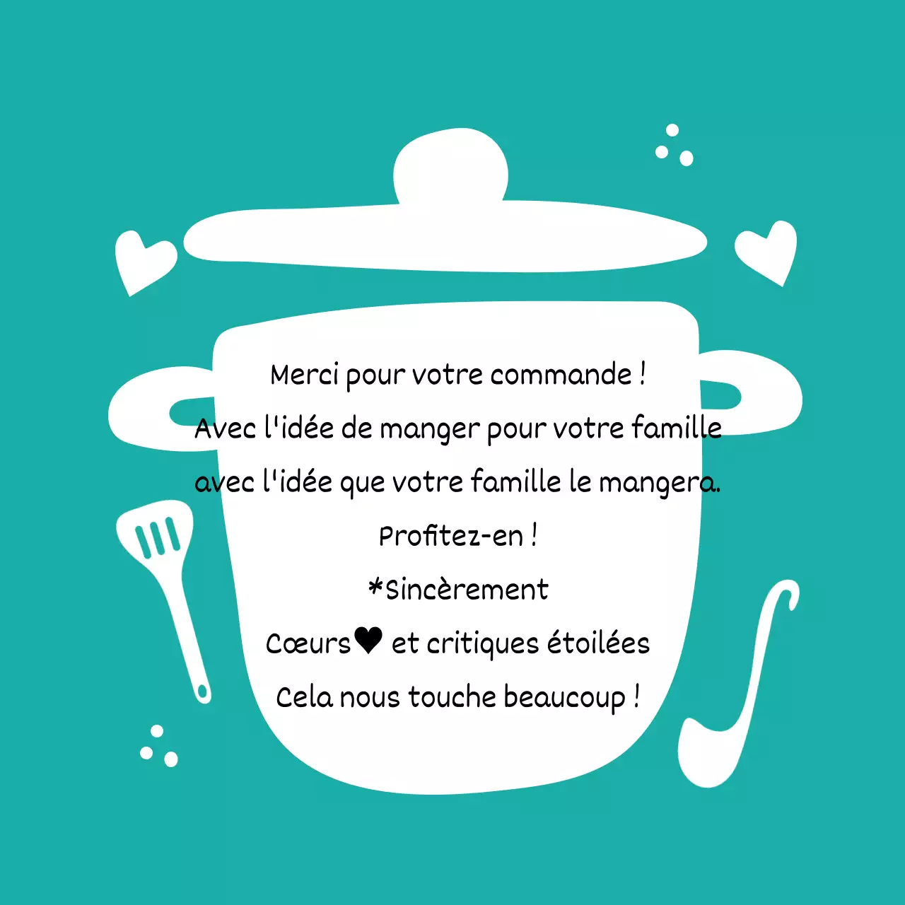 Autocollant de remerciement pour la livraison