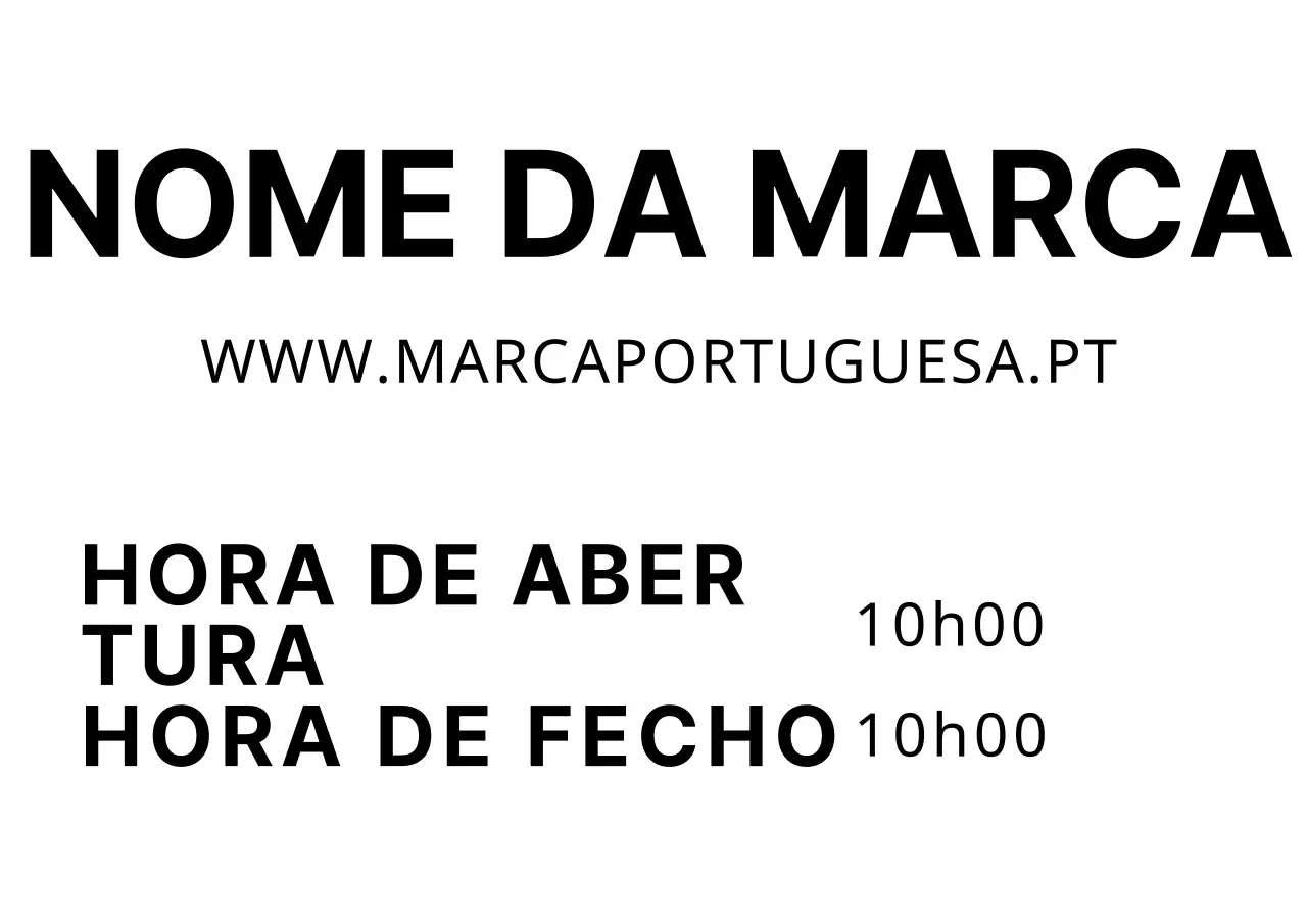 Papel de carta simples com o nome da marca a preto