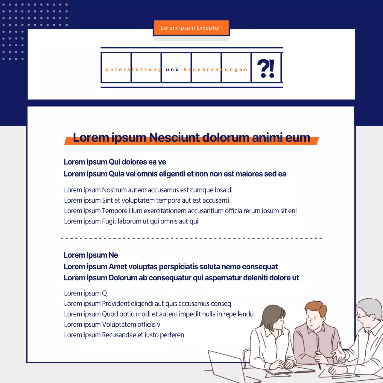 Marineblaues und graues Design für Informationen zum Flächennutzungsrecht und zur Eigentumsförderung