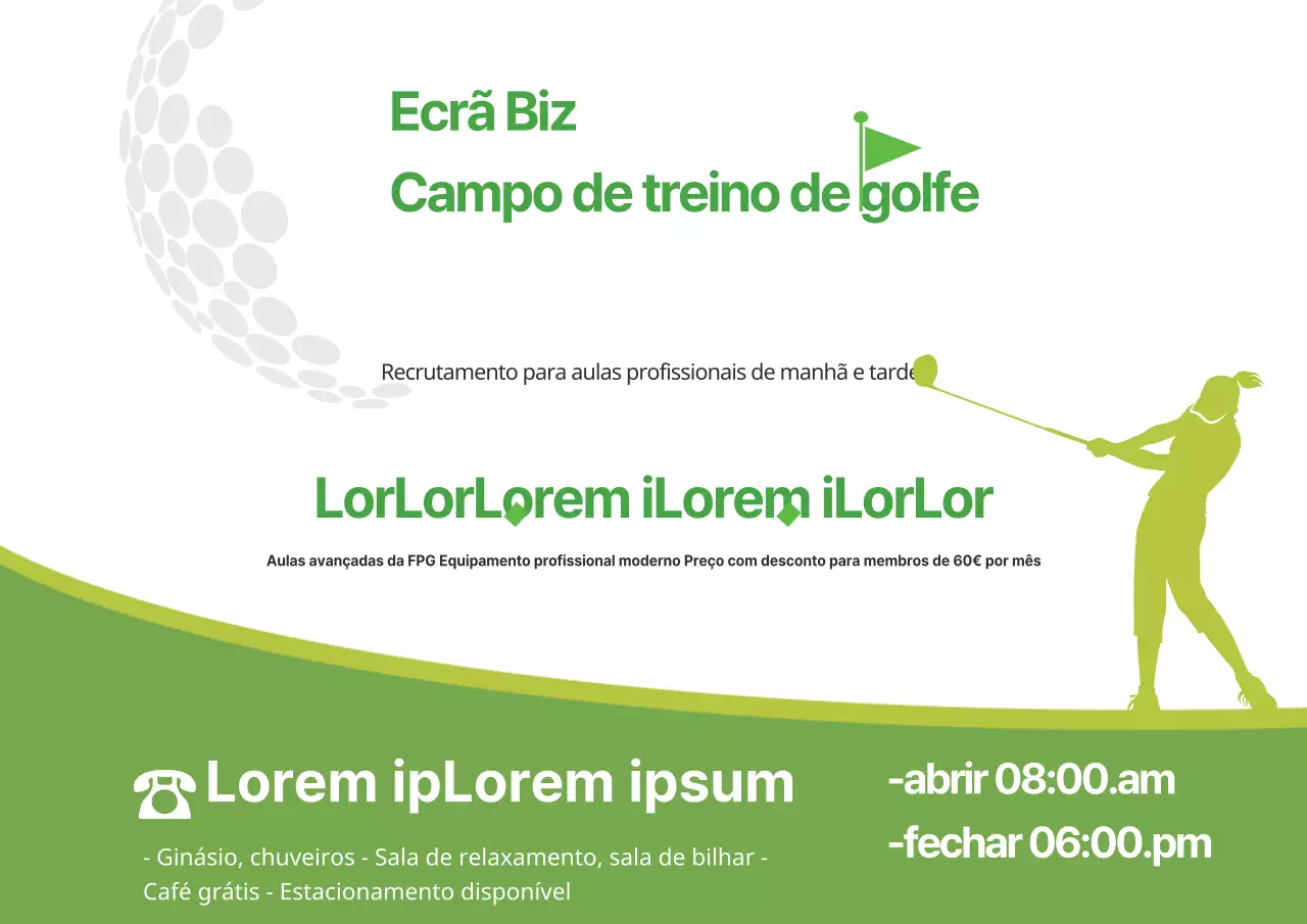 Prática de golfe