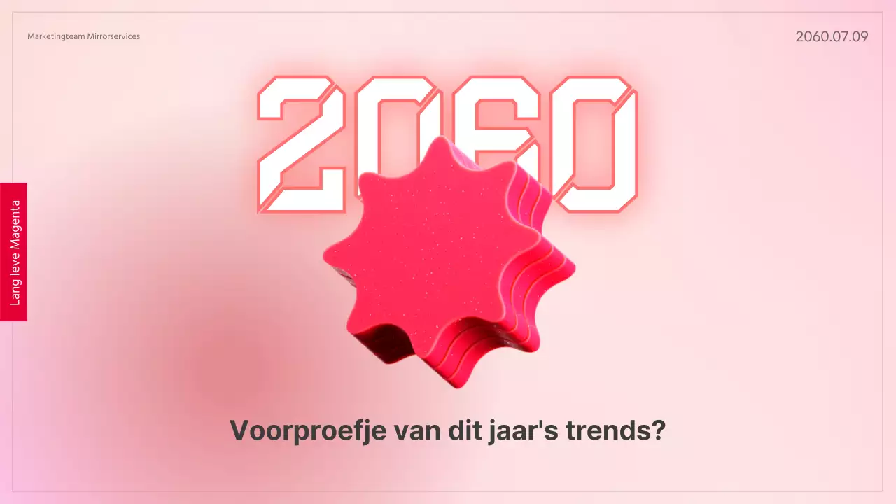Een geometrisch kleurenpalet voor de roze trend van dit jaar