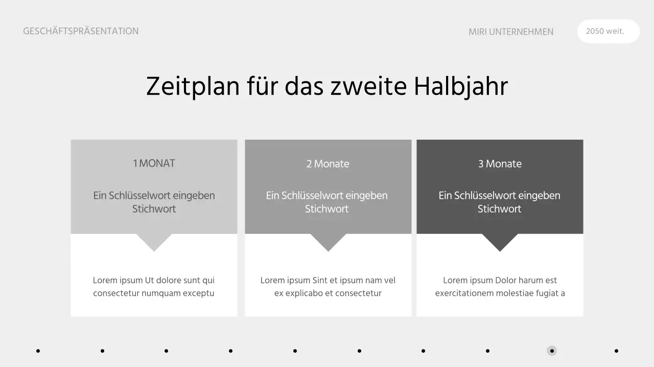 Ein sauberer Geschäftsvorschlag in einer monotonen Infografik