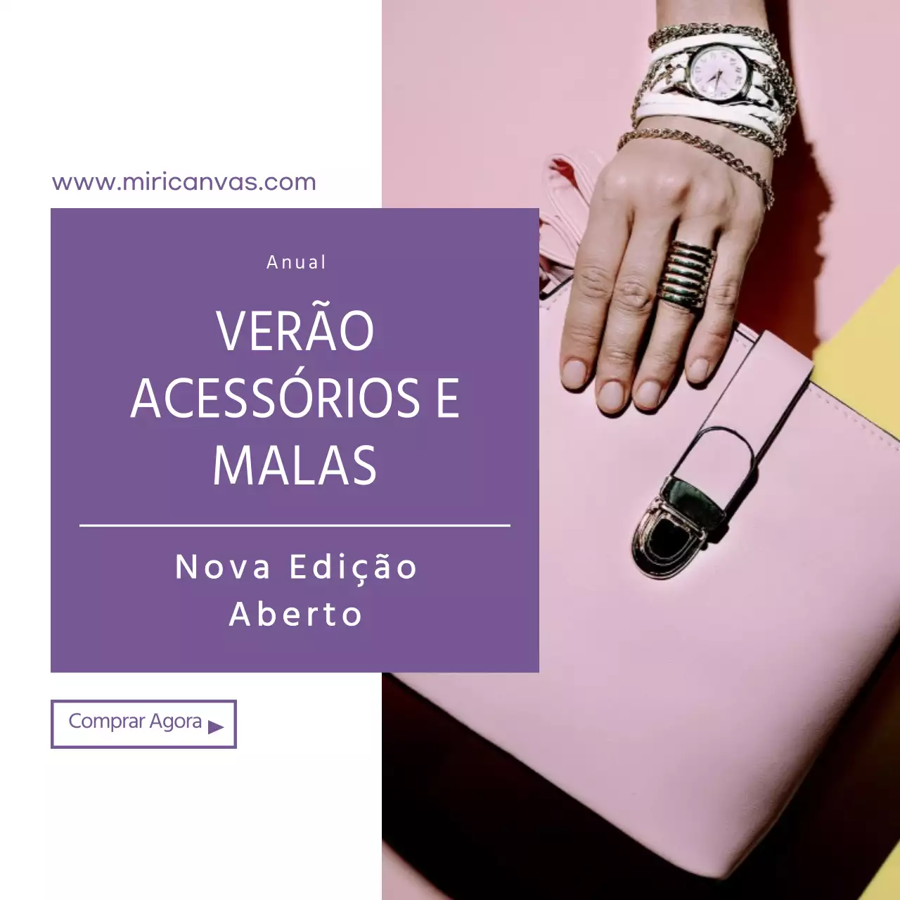 Saco de acessórios de verão cor-de-rosa Nova edição já disponível