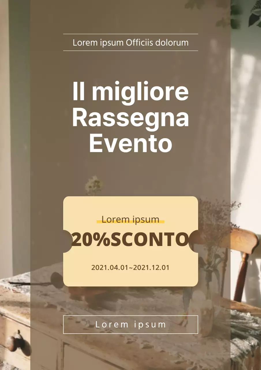 Un annuncio testimonial per eventi semplice e pulito in marrone