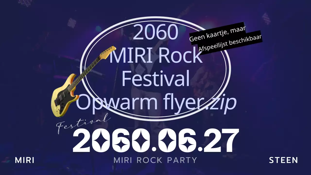 YouTube thumbnail van een rockfestival in blauw