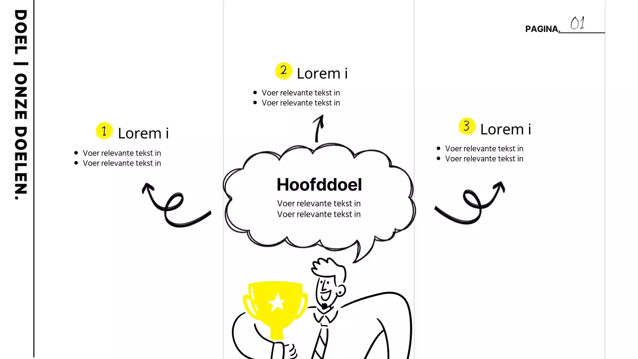 Notulen studiebijeenkomst met witte en gele accenten