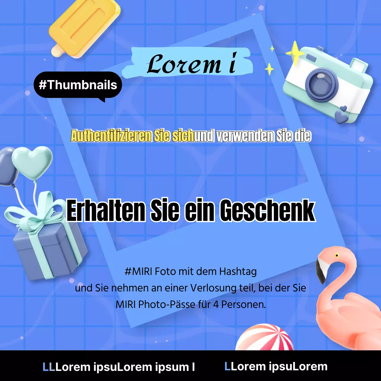 Cooler Sommer Konzept Illustration Veranstaltung mit einem blauen Pool fühlen