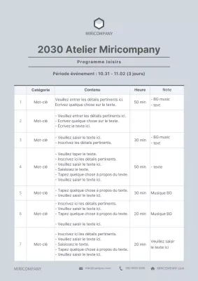 Annonce du programme de loisirs "bleu et propre" (Blue and Clean Recreation Programme)