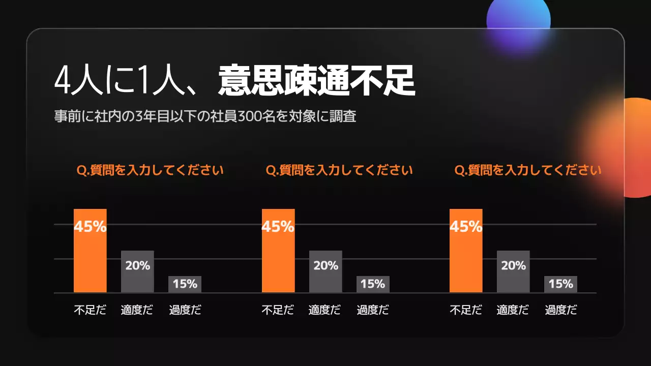 黒 モダン コミュニケーション プレゼンテーション