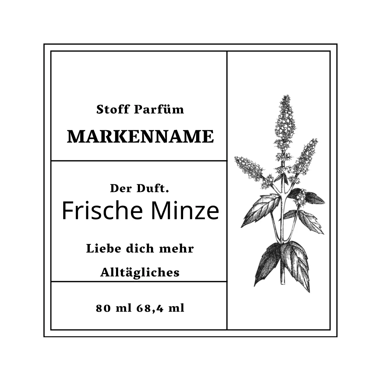 Etiketten für Diffusoren