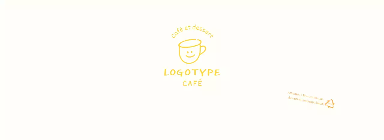 Illustration blanche et jaune dessinée à la main