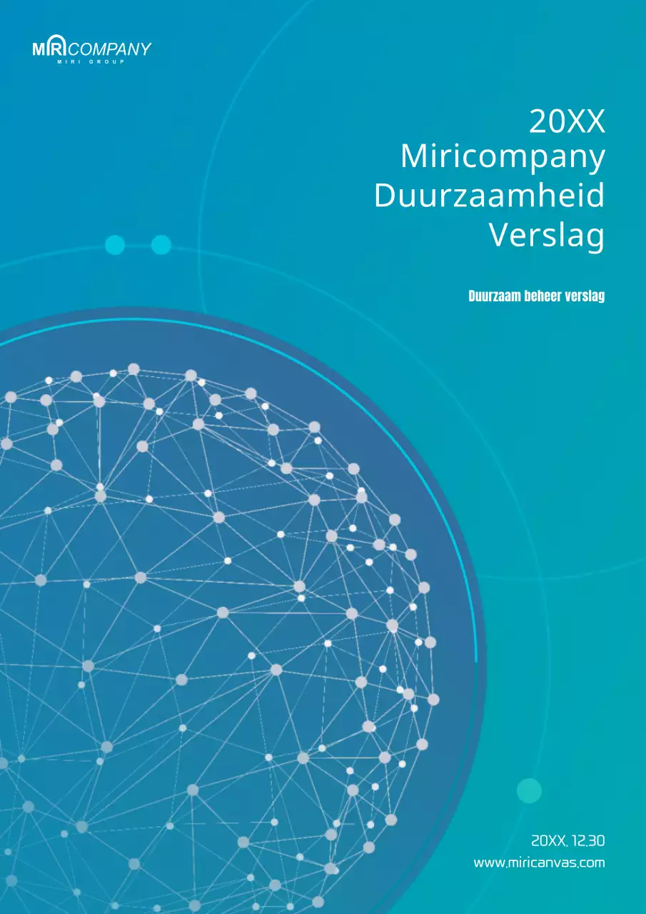 Een eenvoudig duurzaamheidsverslag in blauw